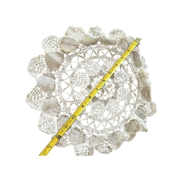 Vintage Handcrafted Crochet Doilies Set Of 2 - 10" & 13" - Picture 2 of 3